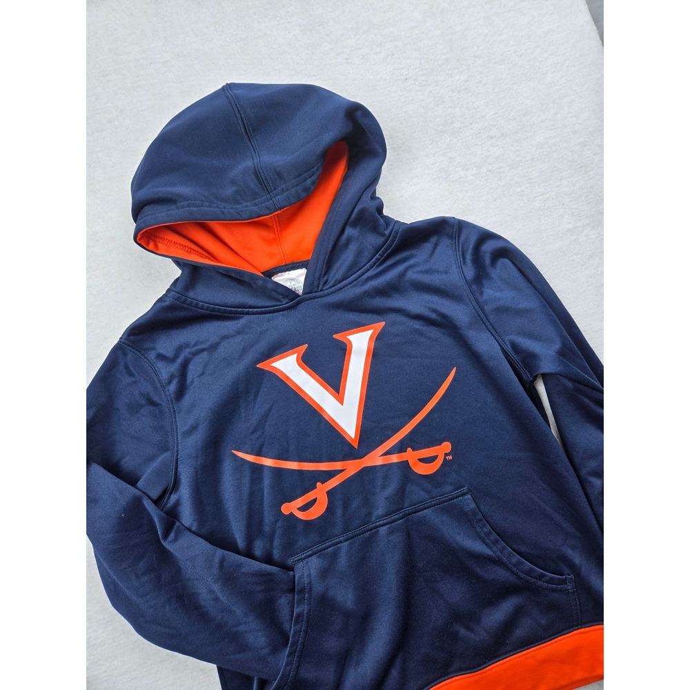 Rivalry Threads Virginia Cavaliers‎ V Logo Hoodie Youth M 8/10 Navy Orange
